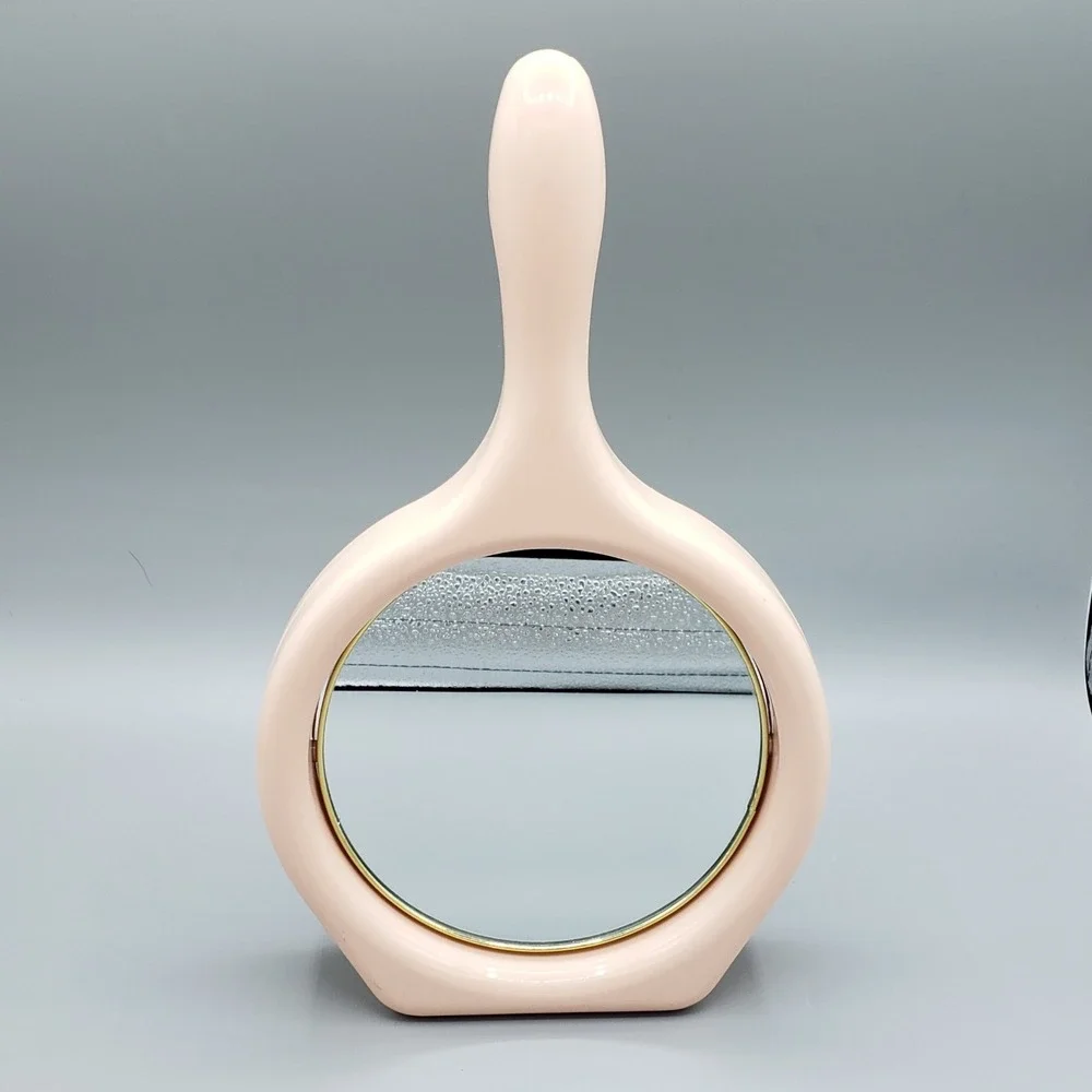 Vintage 1980s‎ Pink Double Sided Mirror Regular and Magnifying